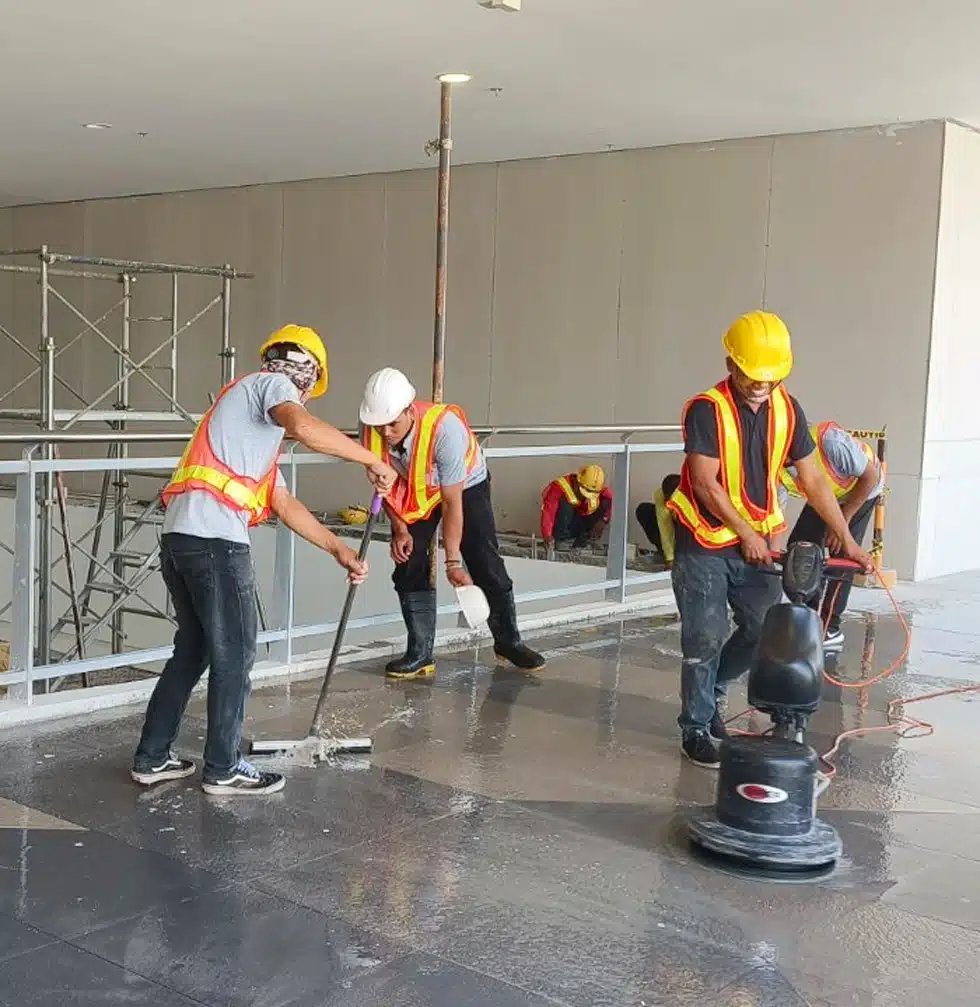 Cleaning professional preparing a property in Abu Dhabi